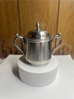 Vintage Delco PH-204 Stainless Steel Sugar Bowl with Lid Double Handle Japan 18-